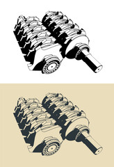 Two shaft shredder blades