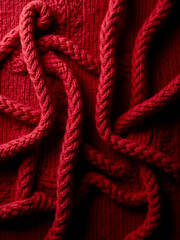 red knitted fabric
