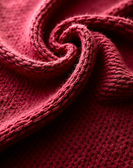 red knitted fabric