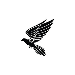  Black Eagle Silhouette – Minimal Vector Graphic