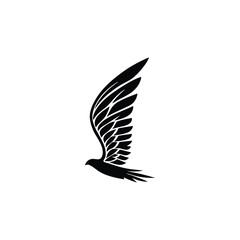  Black Eagle Silhouette – Minimal Vector Graphic