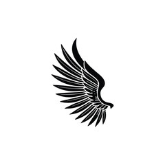  Black Eagle Silhouette – Minimal Vector Graphic