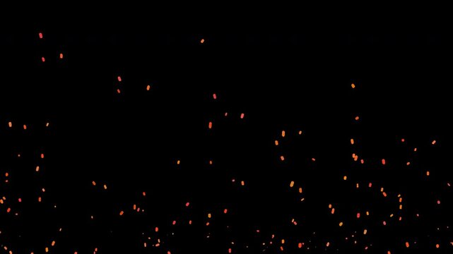Orange Fire Ash Rise Up On Transparent Alpha Background