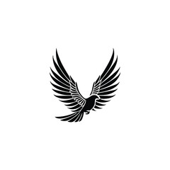  Black Eagle Silhouette – Minimal Vector Graphic
