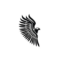 Fototapeta premium Black Eagle Silhouette – Minimal Vector Graphic