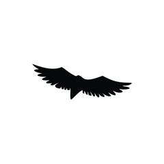  Black Eagle Silhouette – Minimal Vector Graphic