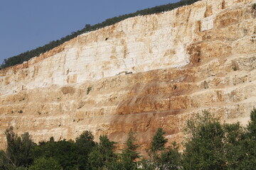 mountains with marble quarries in Botticino in northern Italy
