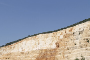 mountains with marble quarries in Botticino in northern Italy