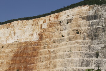 mountains with marble quarries in Botticino in northern Italy