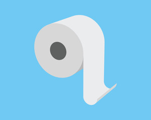 Clean, minimalist illustration of a roll of paper against a vibrant blue backdrop.