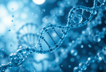 Intricate DNA Helix Structure, Representing Genetics, Medicine, and Biotechnology