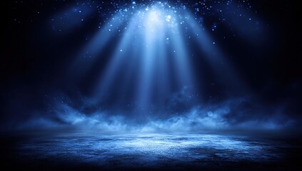 Dramatic Blue Spotlight Effect Background
