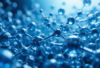 Abstract Molecular Structure: Connecting Atoms Representing Science and Technology