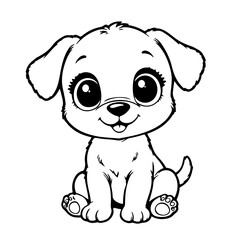 Naklejka premium Cute Little Puppy 