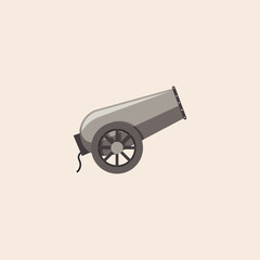 Cannon icon flat vector design.