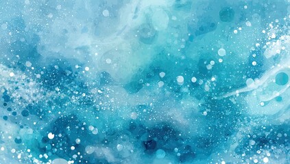 Abstract Watercolor Background With Blue Shades