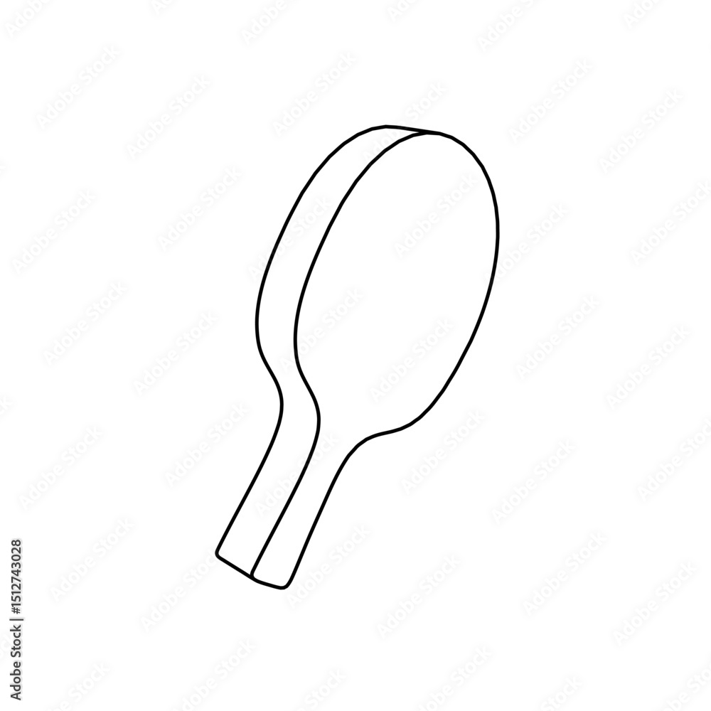 Poster the outline of a large table tennis symbol is made with black lines. 3d view of the object in perspe