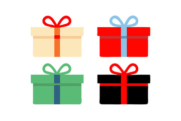 Colorful Gift Box Icons Free Downloadable Vector Graphics