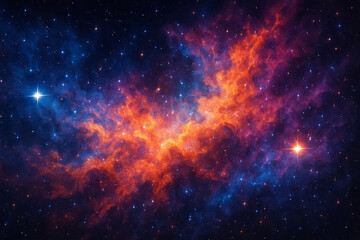 Naklejka premium Stunning 4K Cosmic Galaxy Nebula with Vibrant Colors – Astronomy Wallpaper
