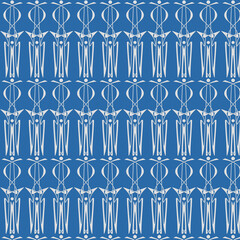 Seamless pattern of complex curving intertwining lines in the Art Nouveau style