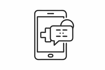 Mobile phone medical app chat message healthcare