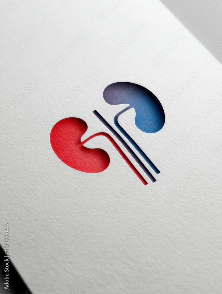 Aufkleber kidney doctor logo design mockup showcasing a modern and clean aesthetic with vibrant colors and an 