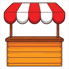 Kiosk vector icon, small booth design. Perfect for retail, info points, and service station themes.