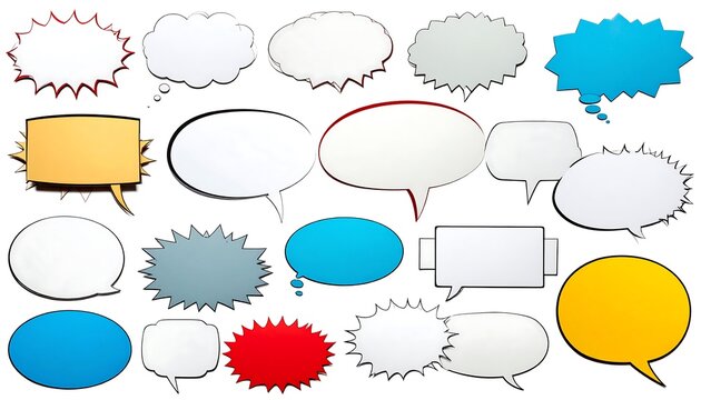 Collection of comic book speech bubbles (1)