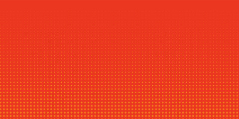 Dots halftone orange color pattern gradient texture with technology digital background. Dots pop art comics with summer background.