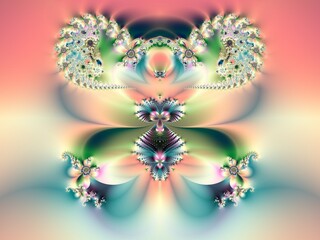 Fraktal kolorowy w pastelowych barwach © Jacek Pochanke