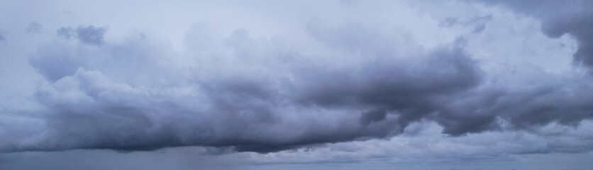 Storm cloudscape aerial panorama