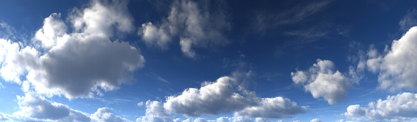 Obraz premium Vast Blue Sky With Fluffy White Clouds