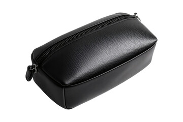 Naklejka premium Sleek Black Zippered Travel Case Perfect for Organization and On-the-Go Essentials