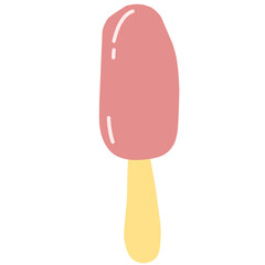 Summer ice cream isolated on white background