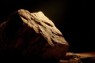 Dark Brown Stone Closeup