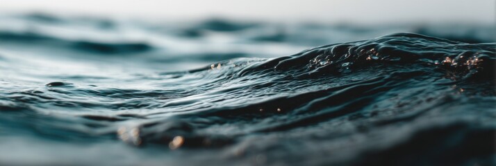 Close Up Dark Blue Water Waves