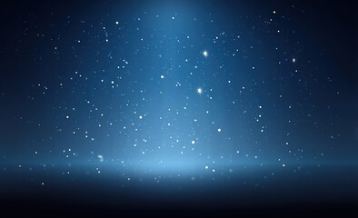 Obraz premium Dark Blue Background With Spotlight And Glitter