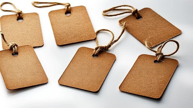 Rustic Kraft Paper Tags with Twine Ties, Perfect for Crafting and Labeling projects