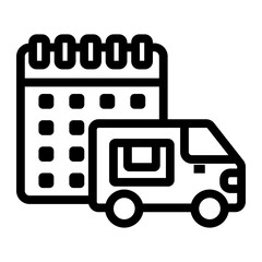 Fototapeta premium logistics Line Icon