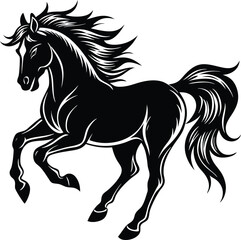 horse silhouette vector