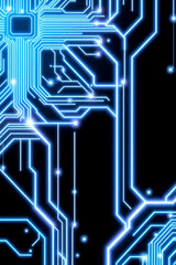 Abstract Blue Circuit Board Technology Background