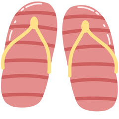 Summer beach slipper illustration 
