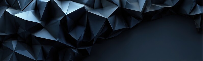 Abstract Dark Geometric Polygonal Shapes