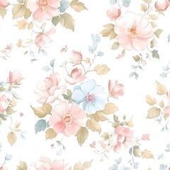Watercolor Floral Seamless Pattern