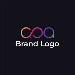 ACA letters logo, aca logo, lettermark logo, initials logo, abstract logo, minimal logo