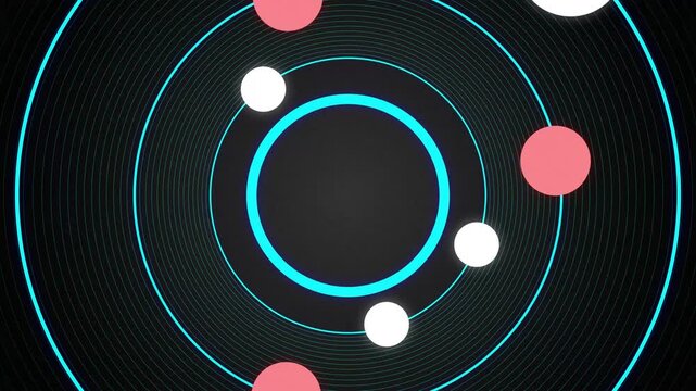 Vector Solar System with Planets Orbiting the Sun