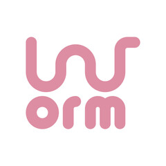 Obraz premium Worm typography wordmark logo