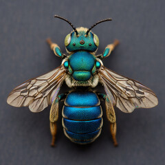 Macro Photography Honeybee Insect Micro World Closeup Colorful Pollination Environment Nature Tiny Winged Creature Entomology Microscopy Detailed Habitat Biodiversity Ecosystem Wildlife Adventure