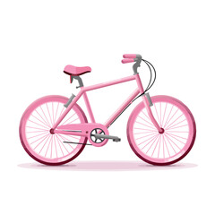 Professional Pink Color Bicycle Sport Icon Vector for Sports Websites