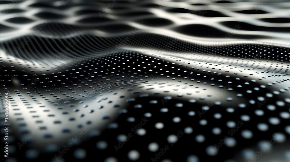 Aufkleber abstract wavy pattern of dots and lines.